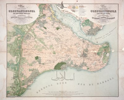 Map of Constantinople and Surrounding Areas, 1855-63 by C. Stolpe